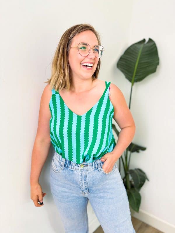 Top 'Turquoise Stripes'