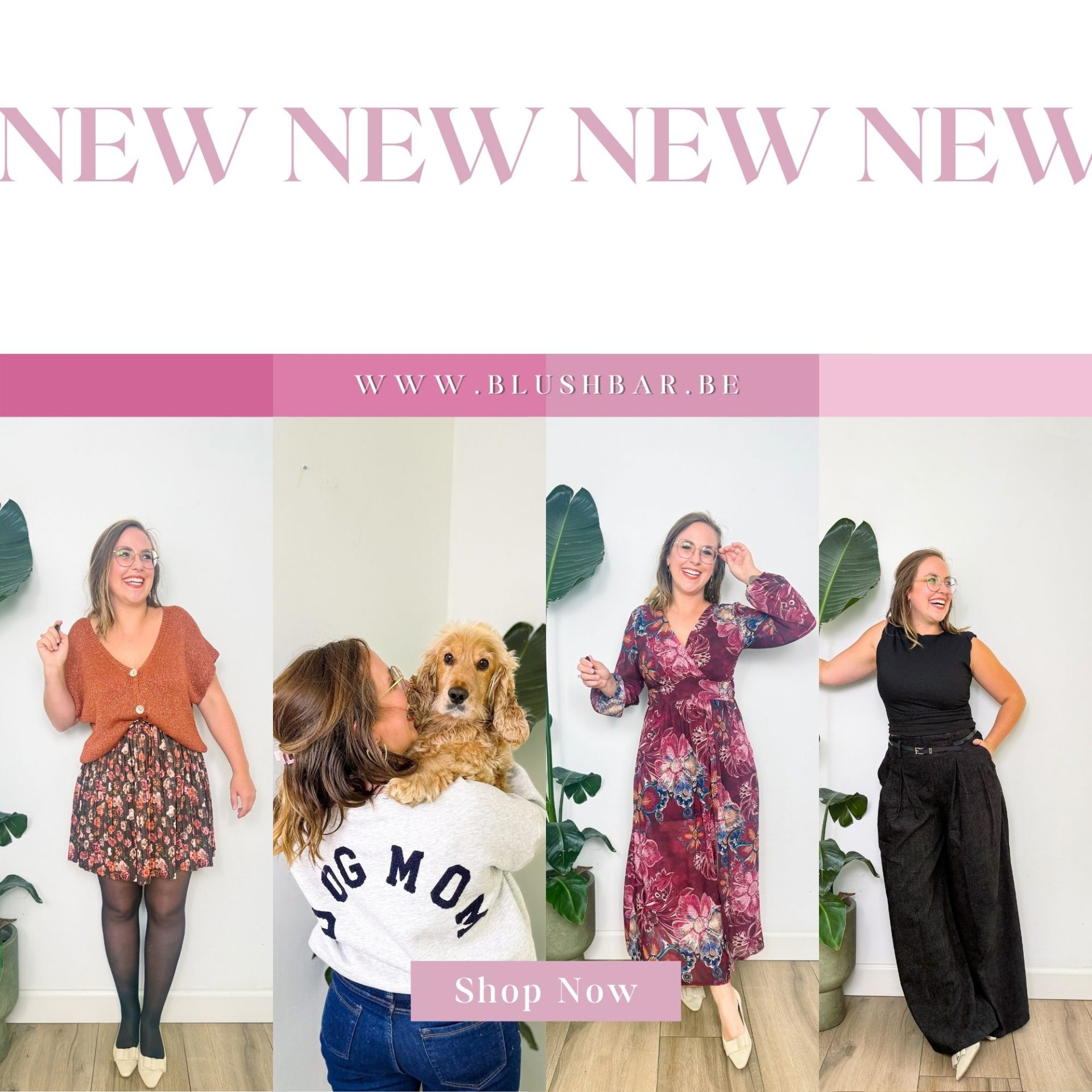 Gray Pink Modern New Collection Sale Website Shop Blog Banner (24.13 x 24.13 cm) (17)